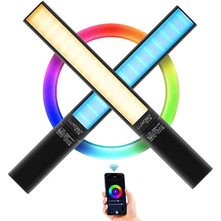 LUXCeO P6 RGB カラフルフォトLEDスティックビデオライト ハンドヘルドAPPコントロール フルカラーフィルライト, P6