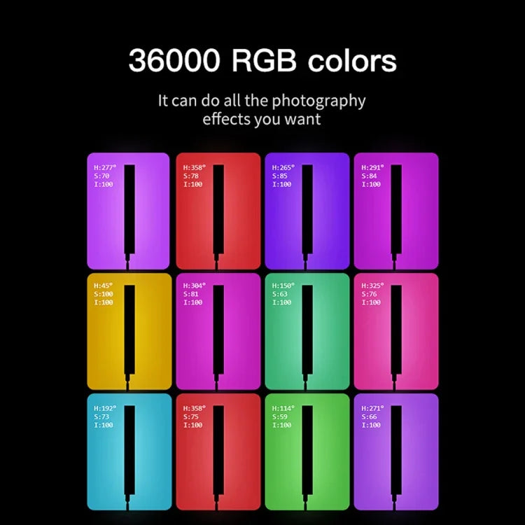 LUXCeO P6 RGB カラフルフォトLEDスティックビデオライト ハンドヘルドAPPコントロール フルカラーフィルライト, P6