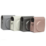 FUJIFILM Instax SQUARE SQ6カメラ用パーリーラスタPUレザーケースバッグ、調節可能ショルダーストラップ付き、SQ6
