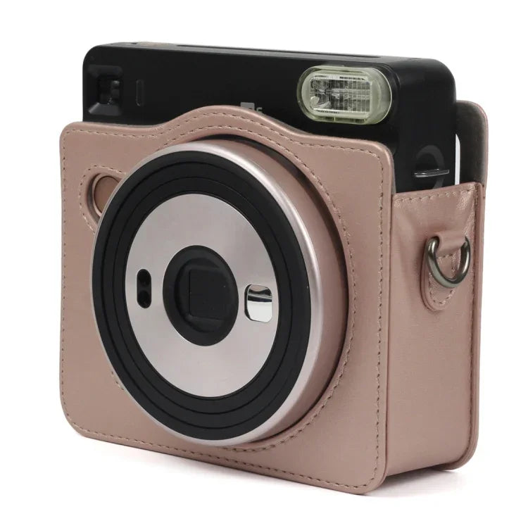 FUJIFILM Instax SQUARE SQ6カメラ用パーリーラスタPUレザーケースバッグ、調節可能ショルダーストラップ付き、SQ6