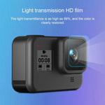 GoPro HERO8 Blackカメラレンズ用 HD保護フィルム＋LCDディスプレイ用HDスクリーンプロテクター