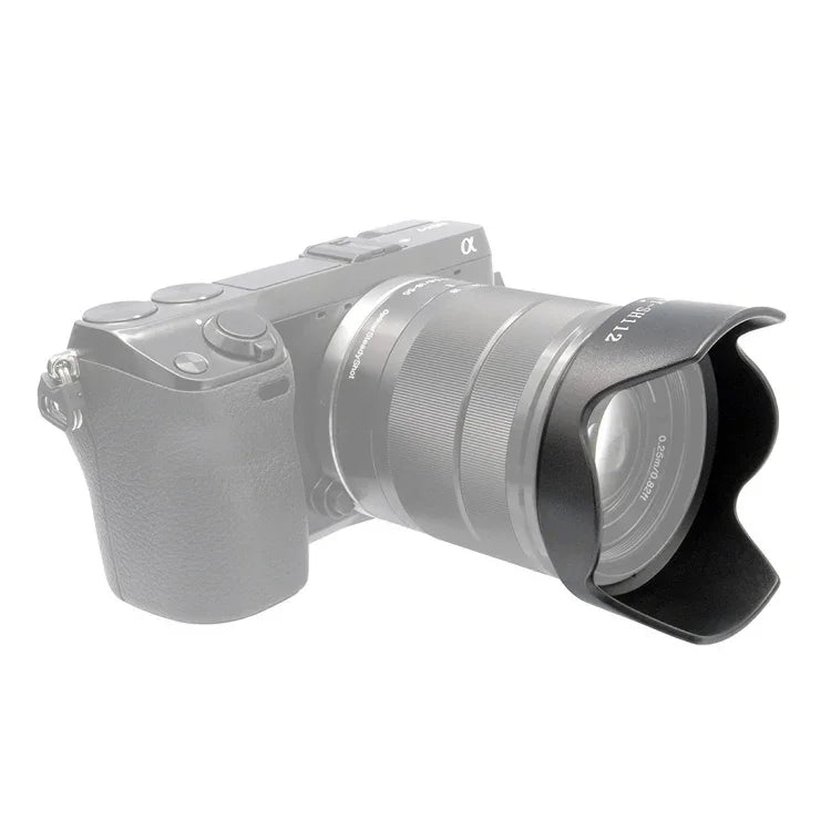 SH112 ソニー E18-55mm F3.5-5.6 レンズ用レンズフードシェード, SH112