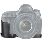 Canon EOS 5D Mark IV / 5D Mark III用1/4インチネジ PUレザーカメラハーフケースベース、Canon 5D4用