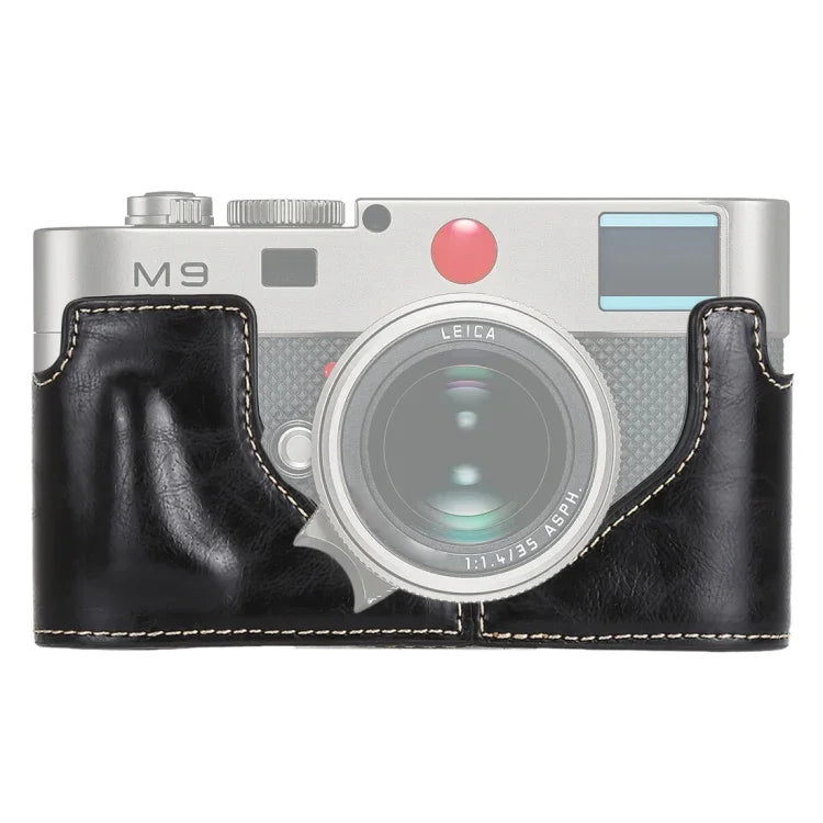 Leica M9用1/4インチネジ PUレザーカメラハーフケースベース、Leica M9用