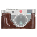 Leica M9用1/4インチネジ PUレザーカメラハーフケースベース、Leica M9用