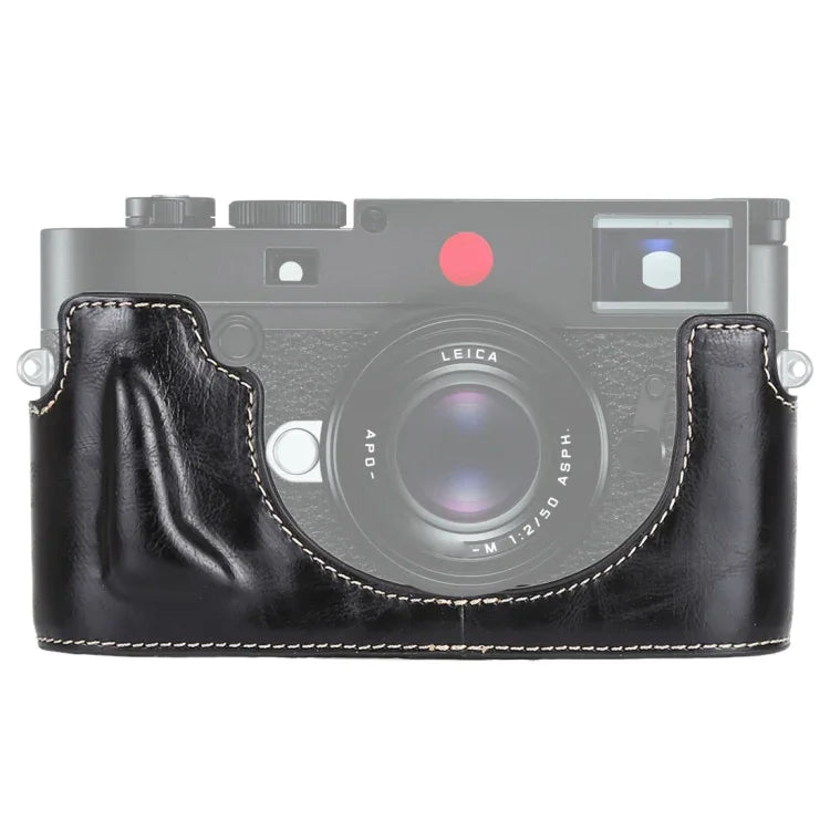 Leica M10用1/4インチネジ PUレザーカメラハーフケースベース、Leica M10用
