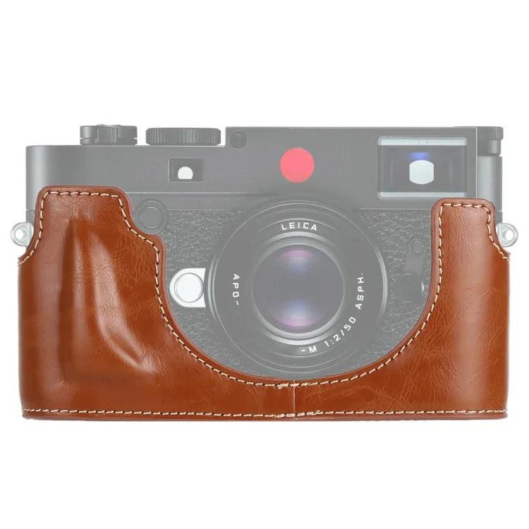 Leica M10用1/4インチネジ PUレザーカメラハーフケースベース、Leica M10用