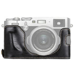 FUJIFILM X100F用1/4インチネジ PUレザーカメラハーフケースベース、FUJIFILM X100F用