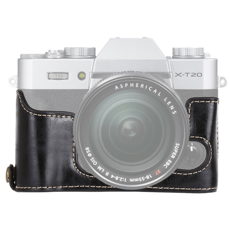 1/4インチネジ PUレザー カメラハーフケースベース FUJIFILM X-T10 / X-T20用、FUJIFILM XT10用、FUJIFILM XT10用