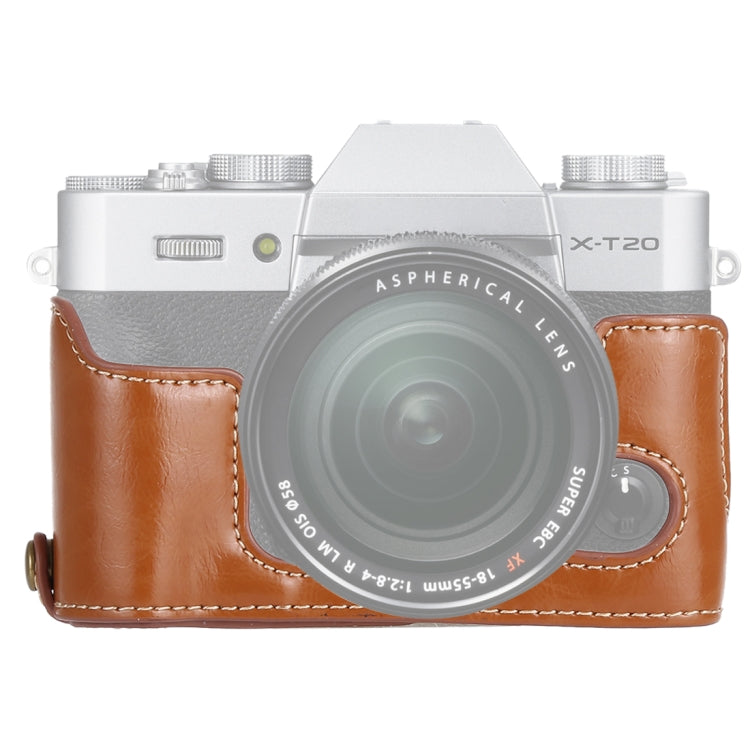 1/4インチネジ PUレザー カメラハーフケースベース FUJIFILM X-T10 / X-T20用、FUJIFILM XT10用、FUJIFILM XT10用