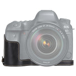 1/4インチネジ PUレザー カメラハーフケースベース Canon EOS 6D / 6D Mark II用、Canon 6D2用