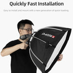TRIOPO KS55 55cm スピードライトフラッシュ オクタゴンパラボリックソフトボックスディフューザー ブラケットマウントハンドル付き、KS55