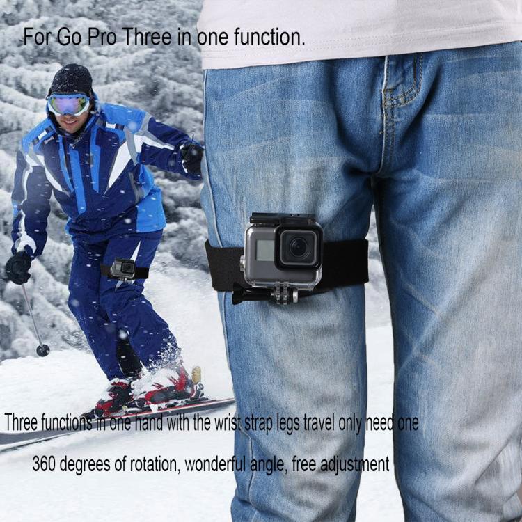 GP278 3-in-1 手首 腕 脚ストラップ 360度回転マウント GoPro、Insta360、DJIおよびその他のアクションカメラ用、GP278
