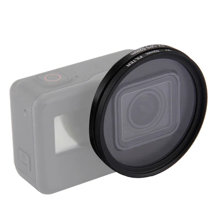 52mm 3-in-1 丸型UVレンズフィルター キャップ付き GoPro HERO7 Black/6/5用、52mm UVレンズ