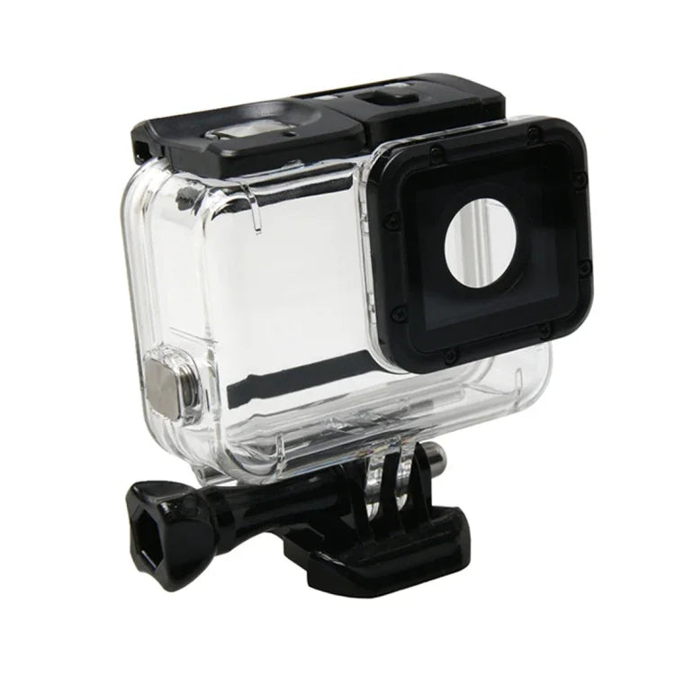 GoPro HERO6 / 5 防水ハウジング保護ケース + バックカバー（空洞）バックル付き ベーシックマウント＆ネジ、防水ハウジング