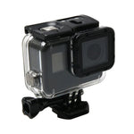 GoPro HERO6 / 5 防水ハウジング保護ケース + バックカバー（空洞）バックル付き ベーシックマウント＆ネジ、防水ハウジング
