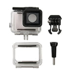 GoPro HERO6 / 5 防水ハウジング保護ケース + バックカバー（空洞）バックル付き ベーシックマウント＆ネジ、防水ハウジング