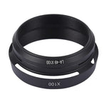 49mm メタルベントレンズフード Fujifilm X100用, LA-49 X100 (ブラック), LA-49 X100 (シルバー)
