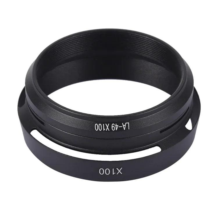 49mm メタルベントレンズフード Fujifilm X100用, LA-49 X100 (ブラック), LA-49 X100 (シルバー)