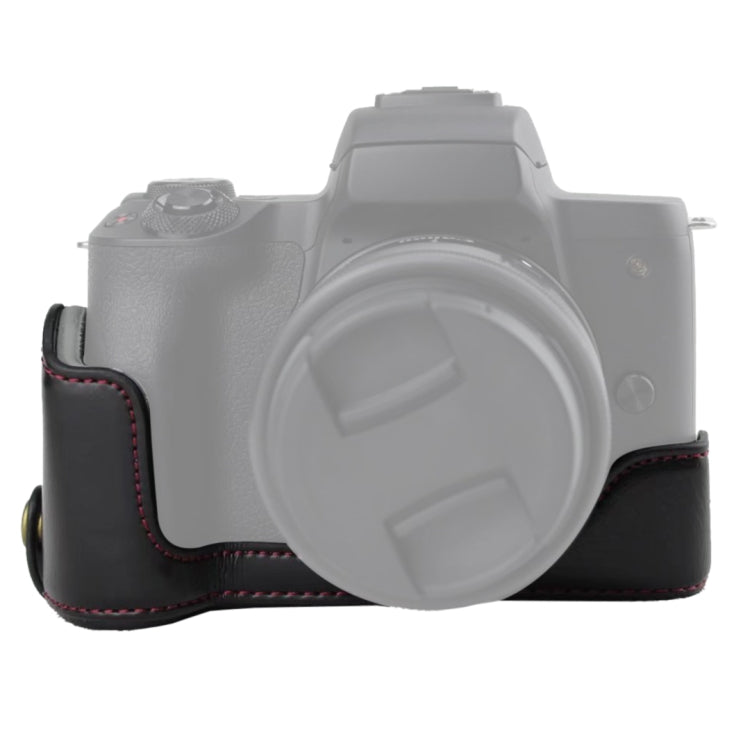 1/4インチネジ PUレザー カメラハーフケースベース Canon EOS M50 / M50 Mark II用、Canon EOS M50用