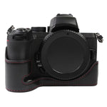 1/4インチネジ PUレザー カメラハーフケースベース Nikon Z50用、Nikon Z50用