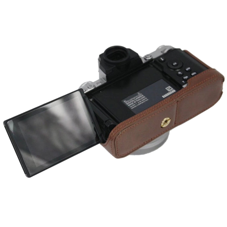 1/4インチネジ PUレザー カメラハーフケースベース Nikon Z fc用、Nikon Z fc用