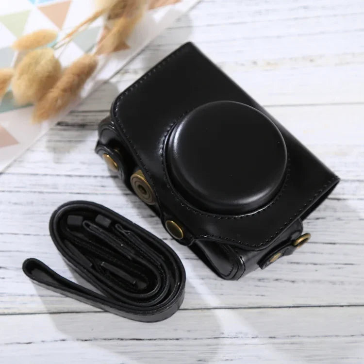 キヤノン PowerShot SX730 HS / SX720 HS用 全身カメラPUレザーケースバッグ ストラップ付き SX730 HS用