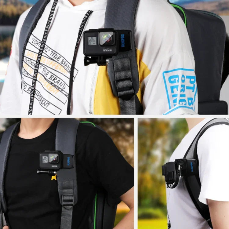 RUIGPRO 360度回転 J型バックパック Recマウントクリップクランプマウント GoPro HERO9 Black / HERO8 Black / HERO7 / 6 / 5、DJI Osmo Action、Xiaoyiおよびその他のアクションカメラ対応