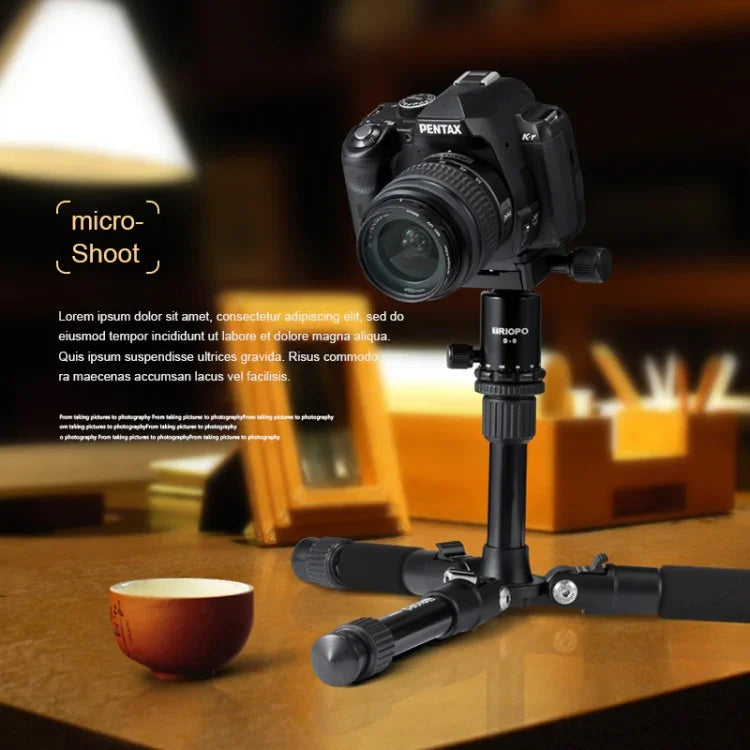 TRIOPO T226 調節可能ポータブルアルミ合金三脚 D-0ボールヘッド付き SLRカメラ用、T226