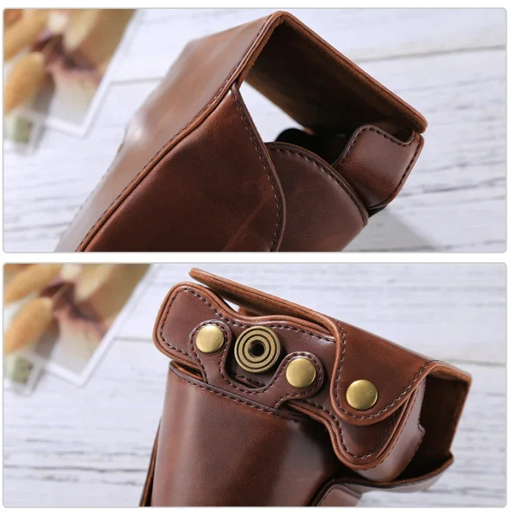 Canon EOS M6（18-150mmレンズ）用ストラップ付きフルボディカメラPUレザーケースバッグ、EOS M6（18-150mm）用、EOS M6（18-150mm）用