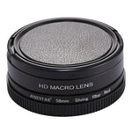 JSR 58mm 16倍マクロレンズ + 赤色ダイビングレンズフィルター レンズカバー付き + レンズフィルターリングアダプター + ストラップ + クリーニングクロス GoPro HERO6 / 5ダイブハウジング用 HERO6 / 5対応