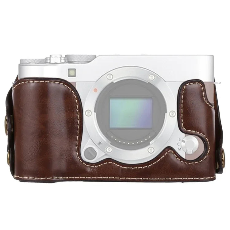 1/4インチネジ PUレザー カメラハーフケースベース FUJIFILM X-A3 / X-A10用, FUJIFILM XA3用