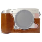 FUJIFILM X-A5 / X-A20用1/4インチネジPUレザー製カメラハーフケースベース、FUJIFILM XA5用