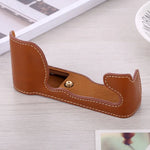 1/4 inch Thread PU Leather Camera Half Case Base for FUJIFILM X-A5 / X-A20, For FUJIFILM XA5