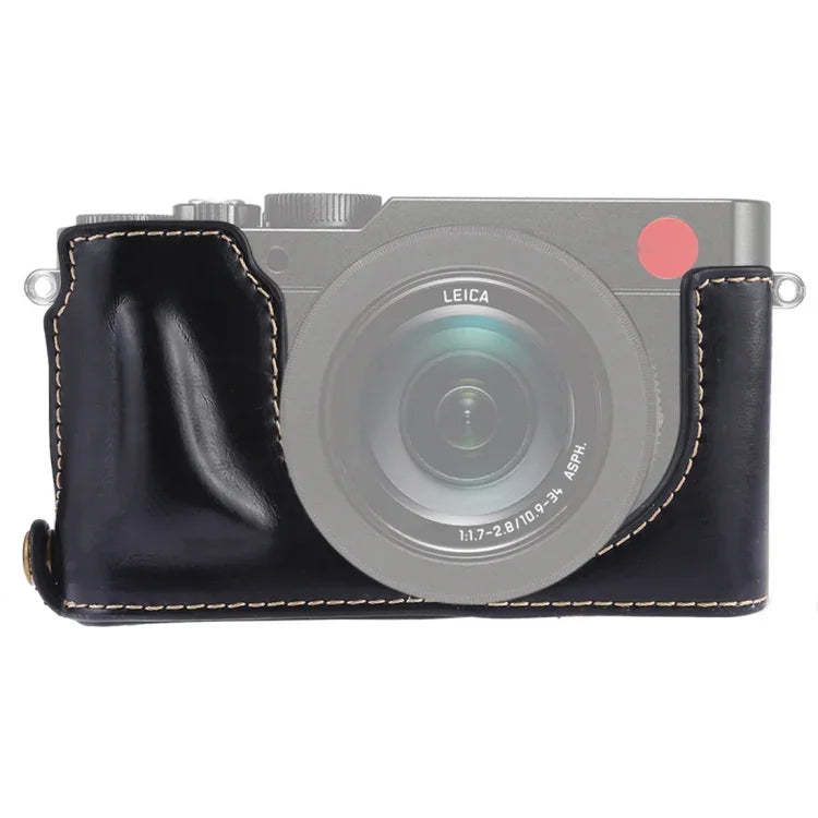 Leica DLUX TYP 109用1/4インチネジPUレザー製カメラハーフケースベース、Leica D109用、Leica D901用