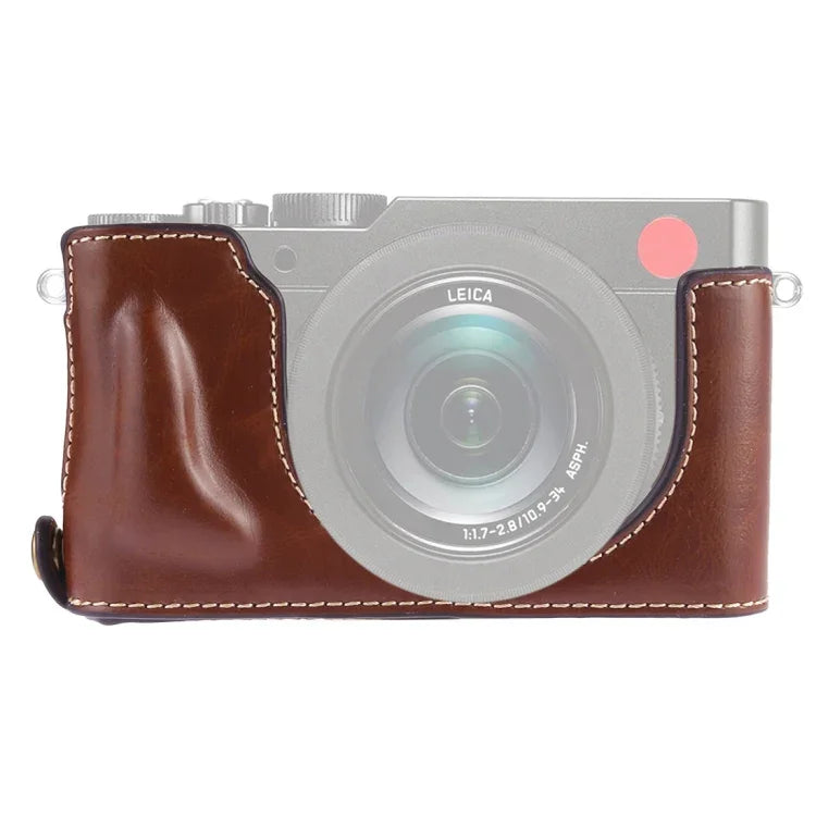 Leica DLUX TYP 109用1/4インチネジPUレザー製カメラハーフケースベース、Leica D109用、Leica D901用