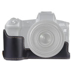 Canon EOS R用1/4インチネジPUレザー製カメラハーフケースベース、Canon R用