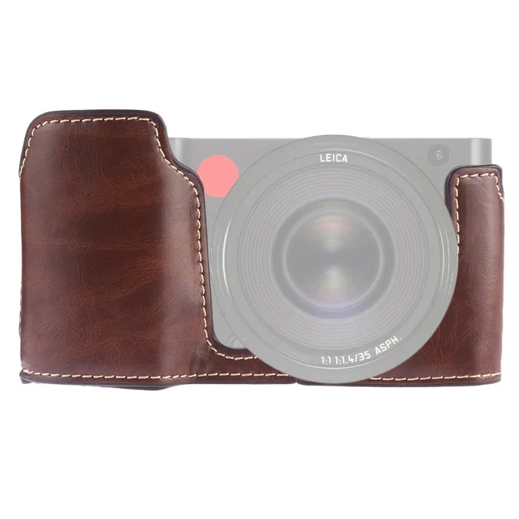 Leica TL (Typ 701)用1/4インチネジPUレザー製カメラハーフケースベース、Leica T701用