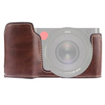 Leica TL (Typ 701)用1/4インチネジPUレザー製カメラハーフケースベース、Leica T701用
