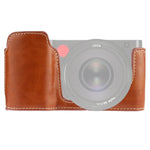 Leica TL (Typ 701)用1/4インチネジPUレザー製カメラハーフケースベース、Leica T701用