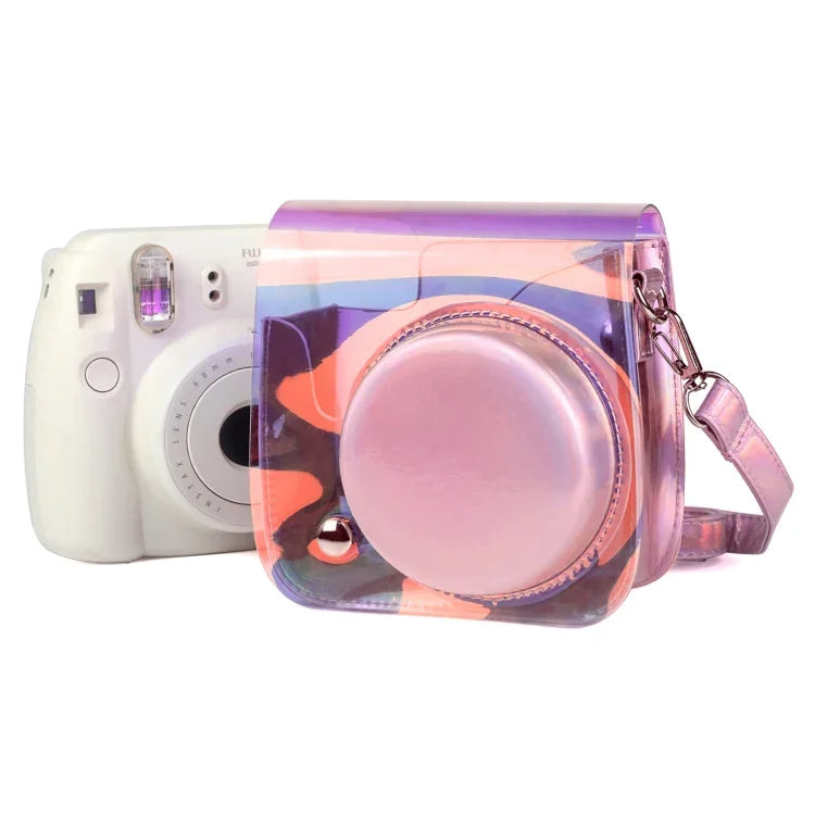 Fujifilm Instax mini 11用透明シンフォニーピーブイシーカメラバッグ ショルダーストラップ付き、Fujifilm Instax mini 11用（PVC）