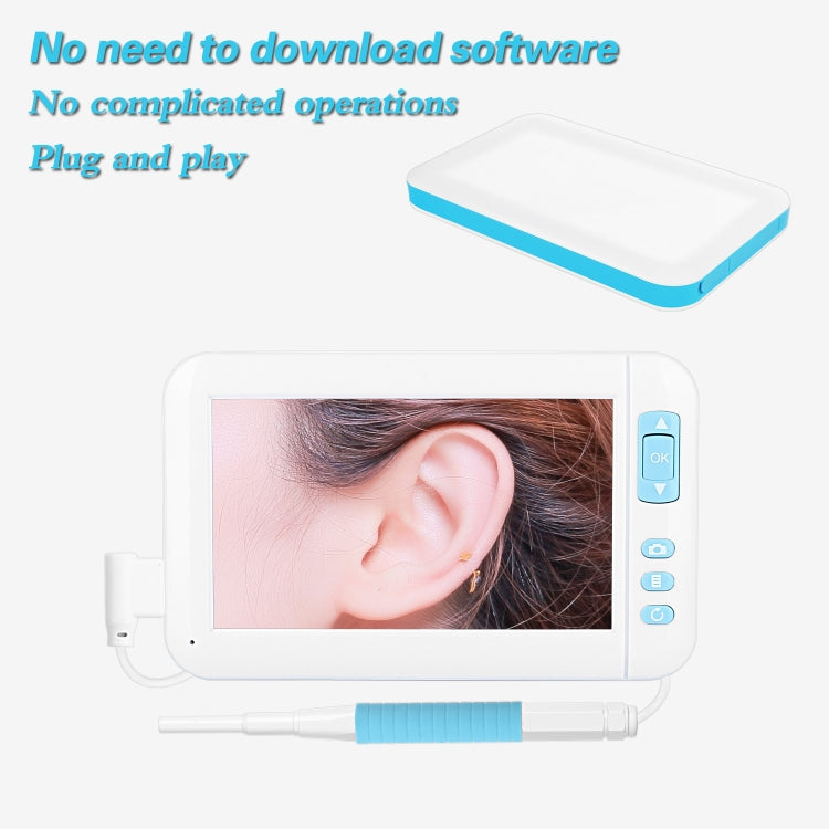 C01 4.3インチ画面表示 HD1080P視覚用耳かき内視鏡 6LED付き 直径: 3.9mm C01 3.9mm