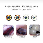 6個のLED付き1MP HDビジュアル耳・鼻・歯用内視鏡ボアスコープ、レンズ直径：4.3mm