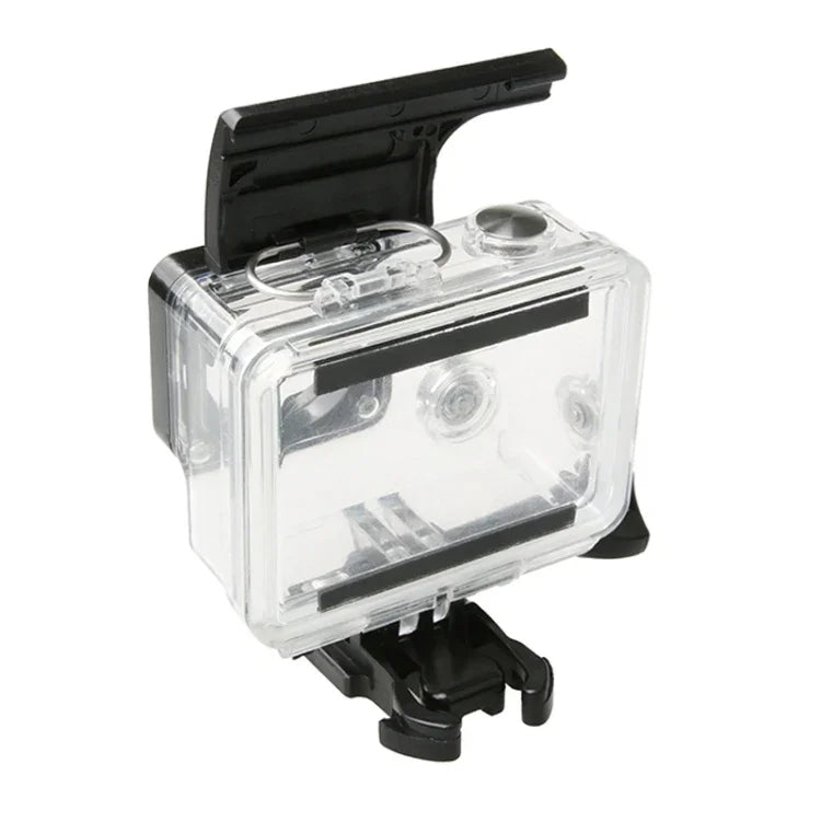 Gopro HERO4 / 3+スポーツアクションカメラ防水ハウジングケース ABSプラスチック製バックドアクリップロックキャッチ、ハウジングケース