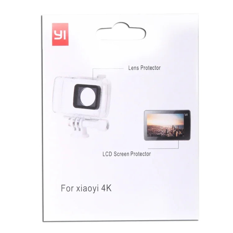 Xiaomi Xiaoyi II 4Kカメラ用超クリアLCDスクリーンプロテクター＋ハウジングガラスレンズプロテクターフィルム