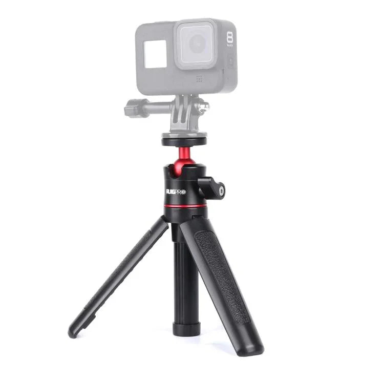 RUIGPRO 多機能折りたたみ三脚ホルダー 自撮りモノポッドスティック ボールヘッド付き GoPro、Insta360、DJIおよびその他アクションカメラ用、三脚モノポッド