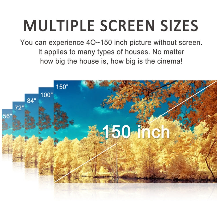 DH-A10 5.8インチLCDスクリーン 4200ルーメン 1280×800P HDスマートプロジェクター リモコン付き、Android 6.0 OS、WiFi、Bluetooth、HDMIx2、USBx2、VGA、AV IN/RCA、RJ45、LAN対応