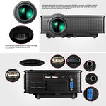 LY-40 1800ルーメン 1280 x 800 ホームシアターLEDプロジェクター リモコン付き EUプラグ LY-40 EUプラグ