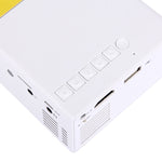 YG-300 0.8-2M 24-60インチ 400-600ルーメン LEDプロジェクター HDホームシアター 3-in-1ビデオ変換ケーブル＆リモコン付き、サイズ: 12.6 x 8.6 x 4.6 cm、EUプラグ