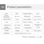 T5 100ANSIルーメン 800x400解像度 480P LED+LCD技術 スマートプロジェクター、HDMI / SDカード / 2 x USB / 3.5mmオーディオ対応、通常版、通常版